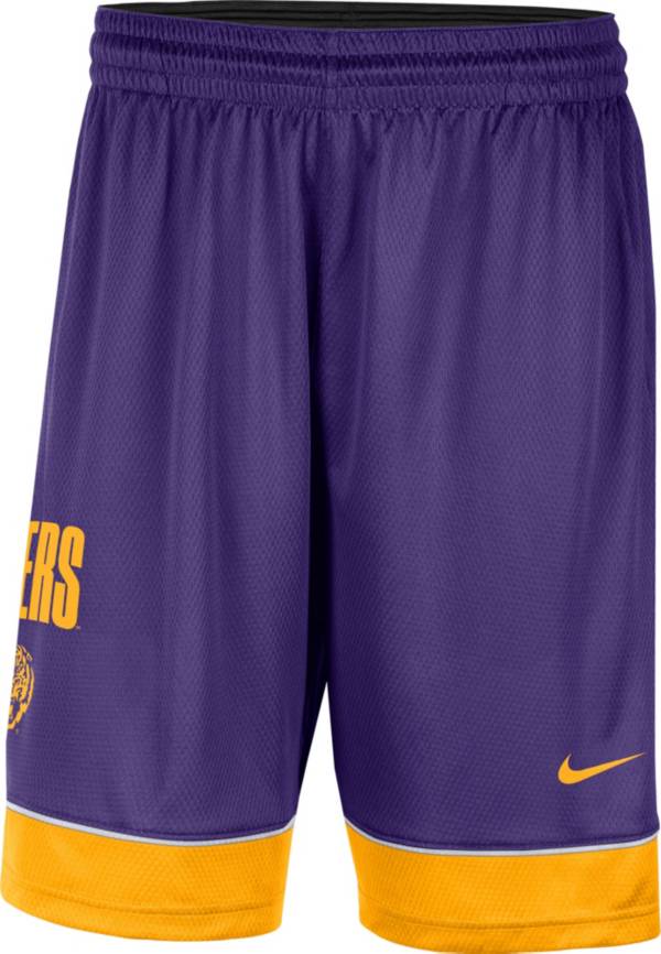 Nike Men's LSU Tigers Purple Dri-FIT Basketball Shorts