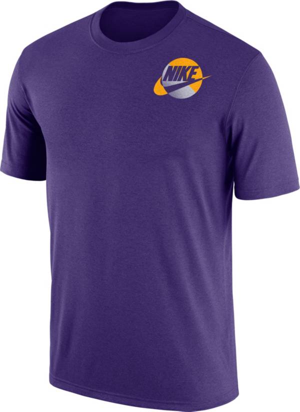 Nike Men's LSU Tigers Purple Max90 Oversized Just Do It T-Shirt