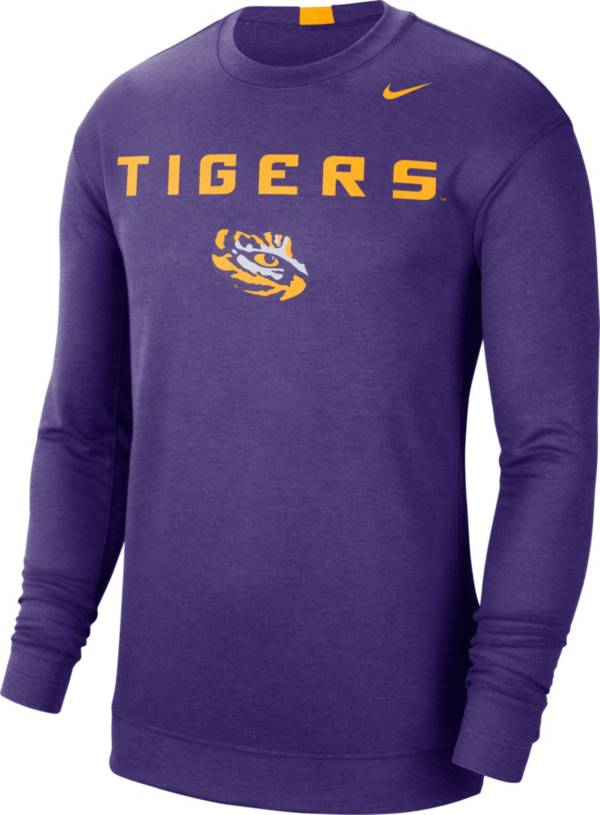 Nike Men's LSU Tigers Purple Spotlight Basketball Long Sleeve T-Shirt