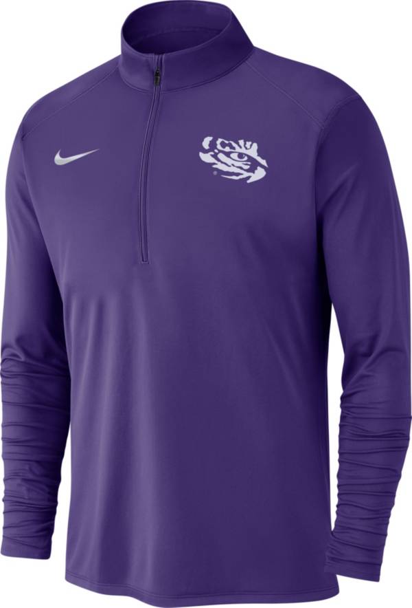 Nike Men's LSU Tigers Purple Dri-FIT Pacer Quarter-Zip Shirt product image