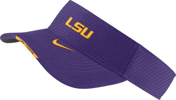 Nike Men's LSU Tigers Purple Aero Football Sideline Visor