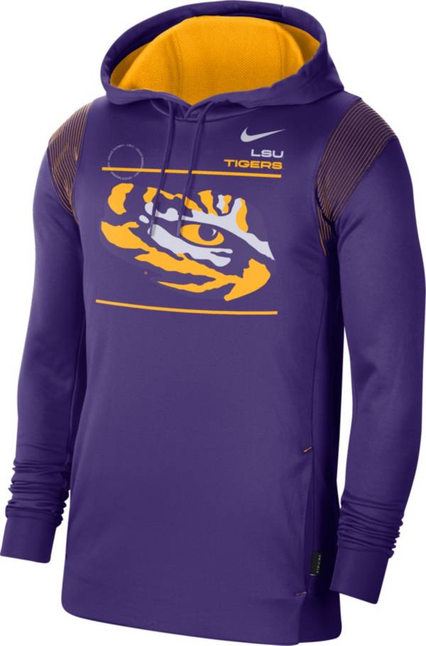 Nike Men's LSU Tigers Purple Therma Performance Pullover Hoodie