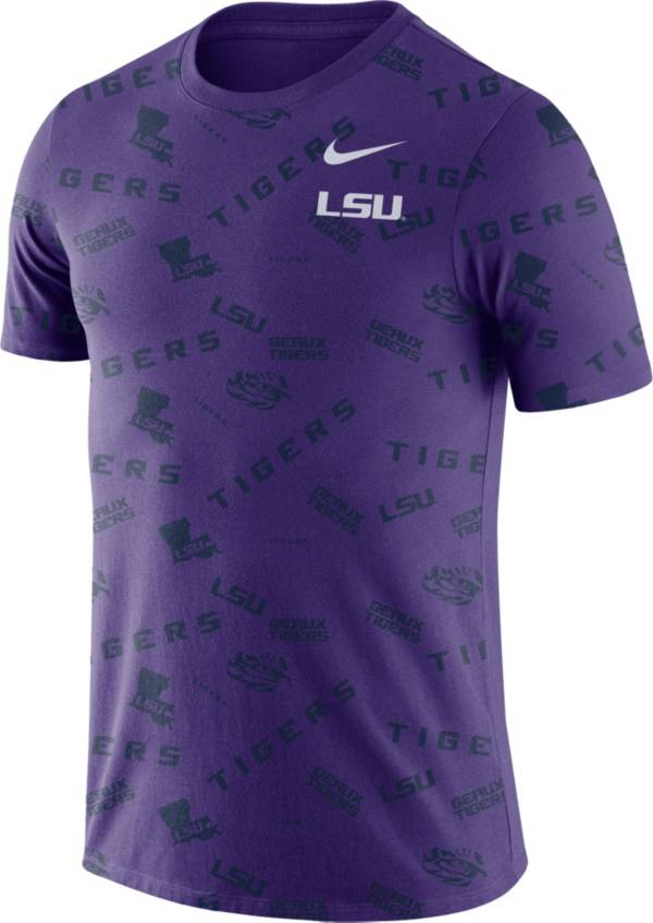 Nike Men's LSU Tigers Purple Tailgate Print T-Shirt product image