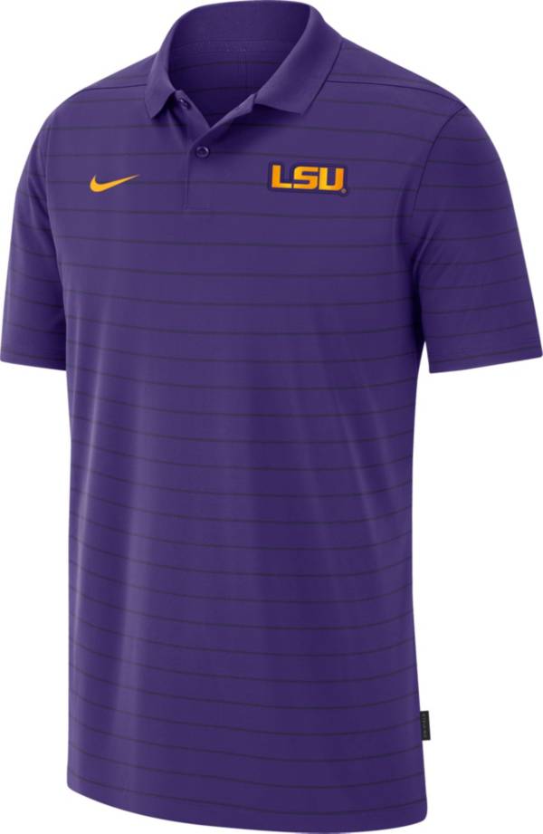 Nike Men's LSU Tigers Purple Football Sideline Victory Polo