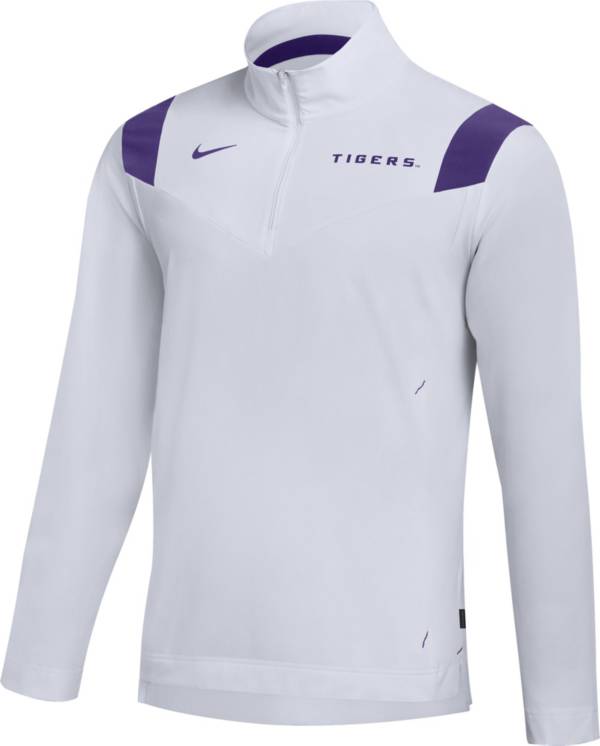Nike Men's LSU Tigers Football Sideline Coach Lightweight White Jacket product image