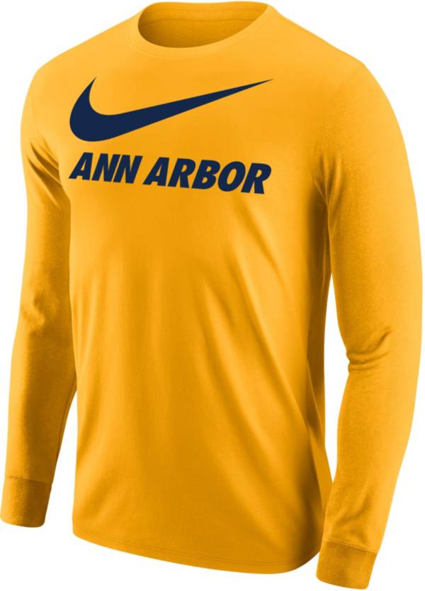 Nike Men's Ann Arbor Gold City Long Sleeve T-Shirt