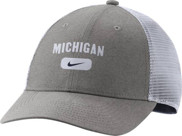 Nike Men's Michigan Wolverines Grey Legacy91 Trucker Hat