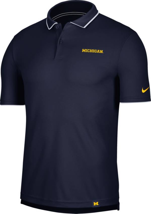 Nike Men's Michigan Wolverines Blue Dri-FIT UV Polo