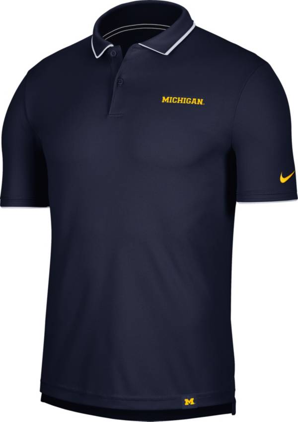 Nike Men's Michigan Wolverines Blue Dri-FIT UV Polo product image
