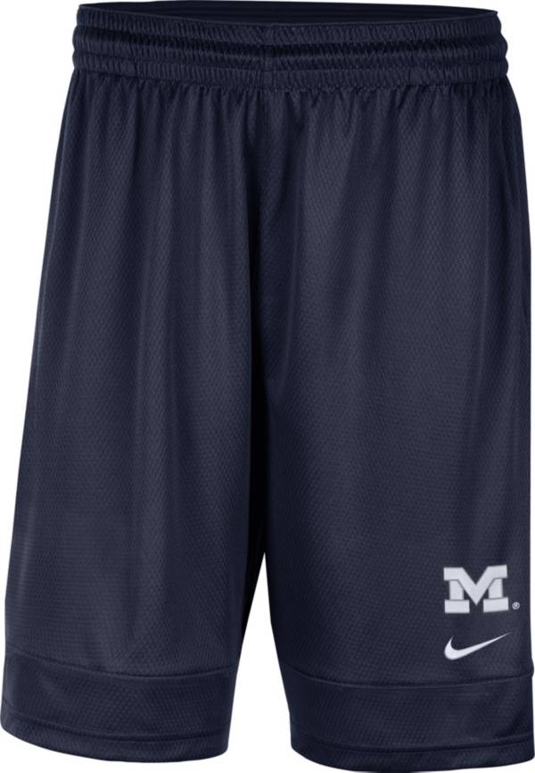 Jordan Men's Michigan Wolverines Blue Dri-FIT Fast Break Shorts