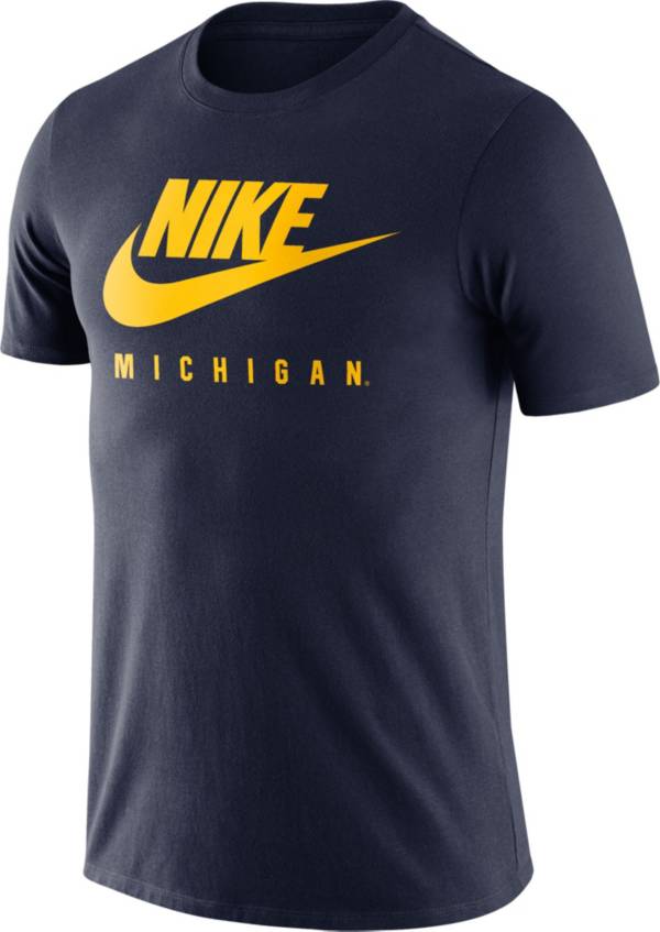 Nike Men's Michigan Wolverines Blue Futura T-Shirt