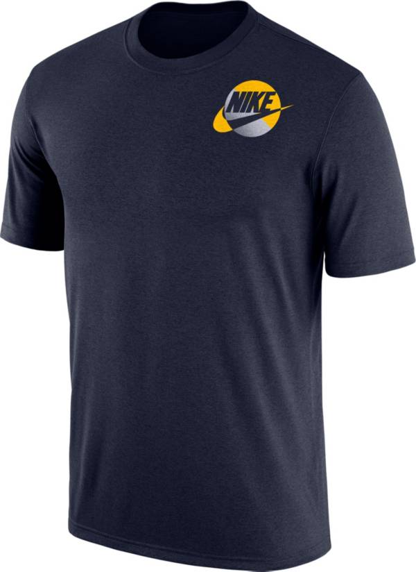 Nike Men's Michigan Wolverines Blue Max90 Oversized Just Do It T-Shirt