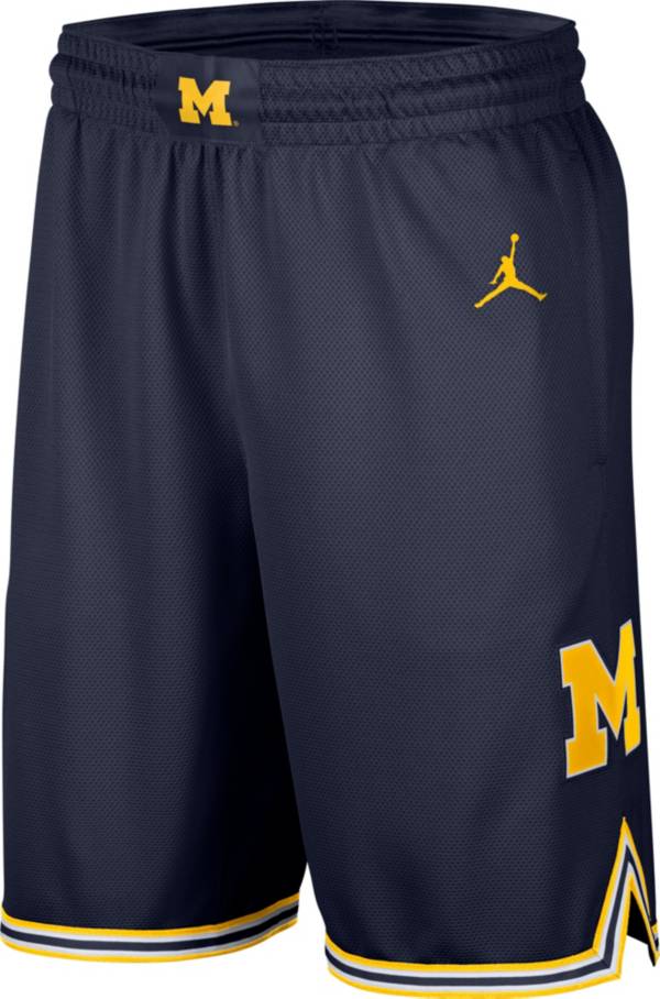 Jordan Men's Michigan Wolverines Blue Replica Basketball Shorts