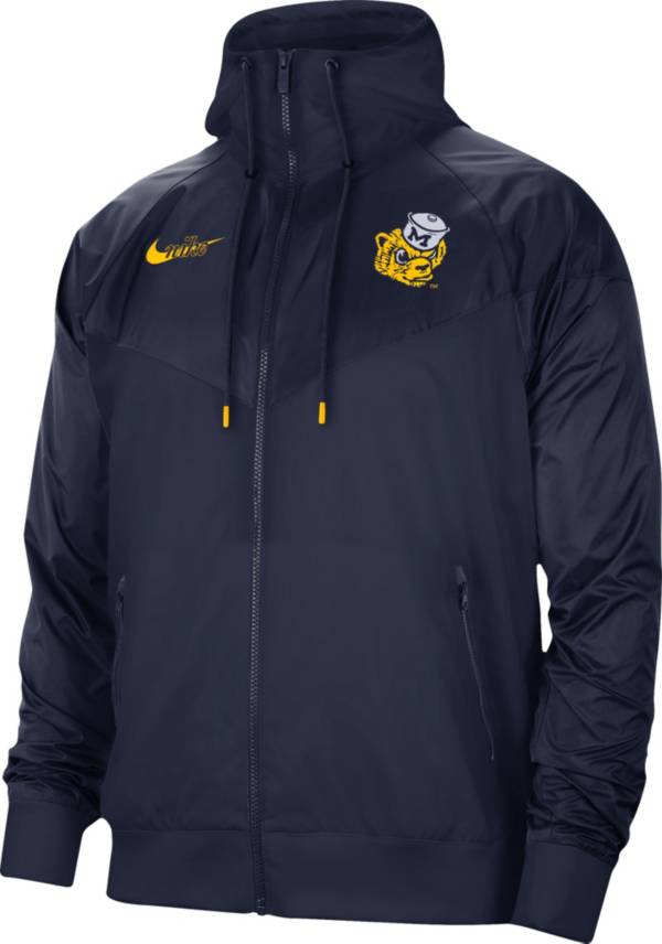 Nike Men's Michigan Wolverines Blue Windrunner Vault Logo Jacket