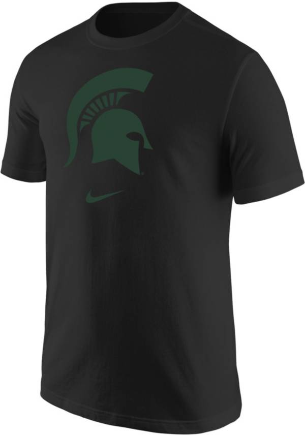Nike Men's Michigan State Spartans Core Cotton Logo Black T-Shirt product image