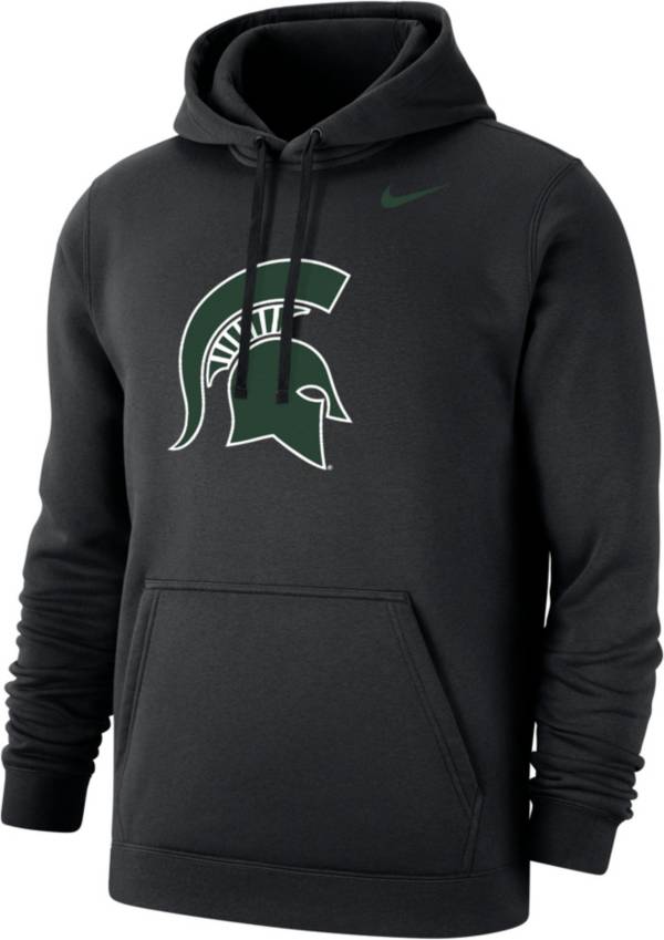 Nike Men's Michigan State Spartans Black Club Fleece Pullover Hoodie