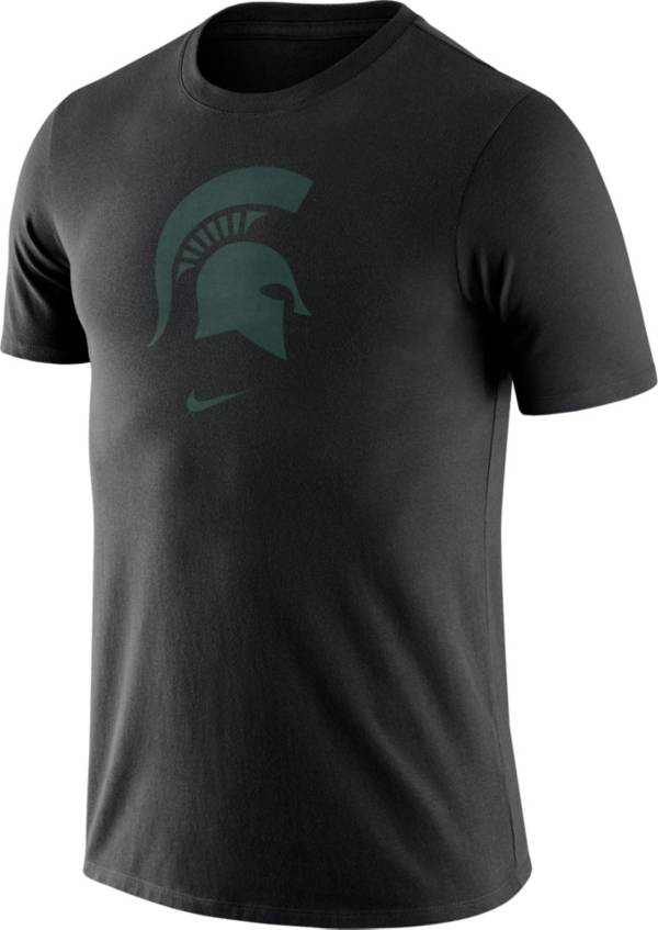 Nike Men's Michigan State Spartans Essential Logo Black T-Shirt