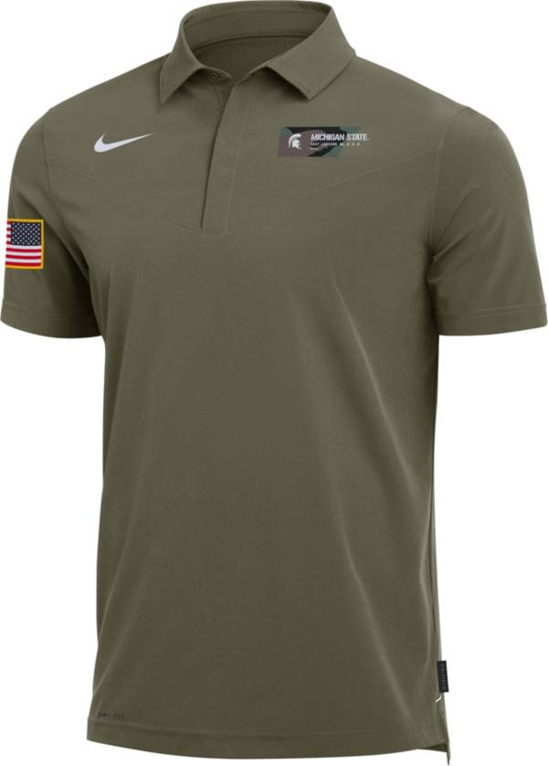 Nike Men's Michigan State Spartans Green Military Appreciation UV Polo