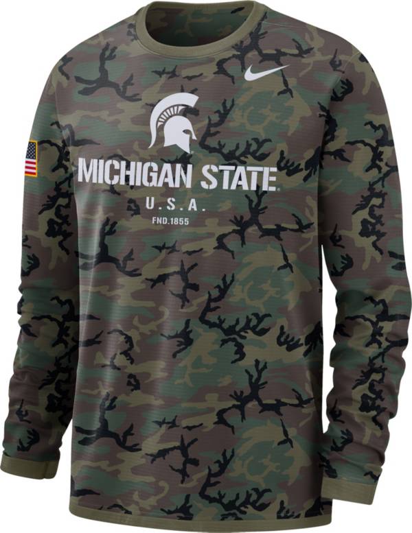Nike Men's Michigan State Spartans Camo Military Appreciation Long Sleeve T-Shirt