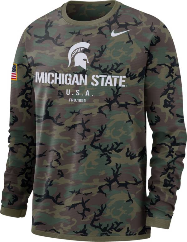 Nike Men's Michigan State Spartans Camo Military Appreciation Long Sleeve T-Shirt product image