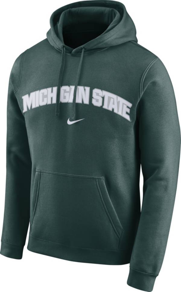 Nike Men's Michigan State Spartans Green Club Arch Pullover Fleece Hoodie