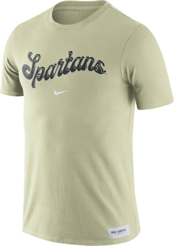 Nike Men's Michigan State Spartans Pastel Green Dri-FIT Tri-Blend T-Shirt