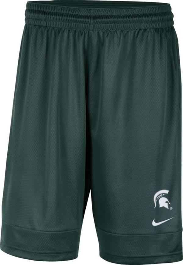 Nike Men's Michigan State Spartans Green Dri-FIT Fast Break Shorts