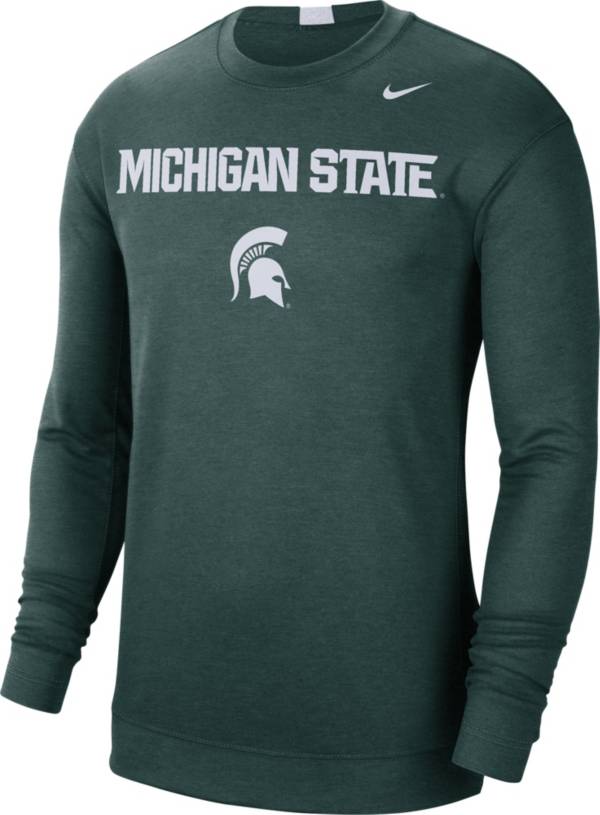 Nike Men's Michigan State Spartans Green Spotlight Basketball Long Sleeve T-Shirt