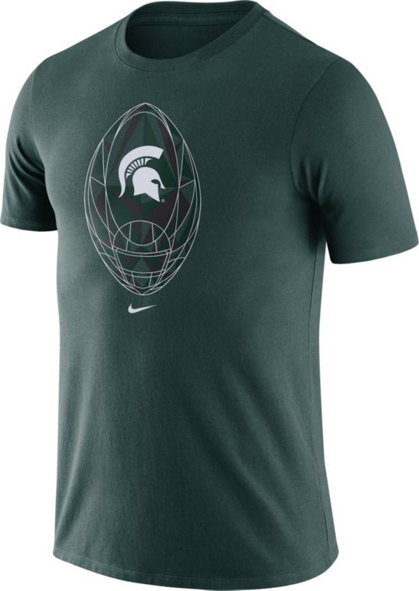 Nike Men's Michigan State Spartans Green Legend Modern Football Icon T-Shirt