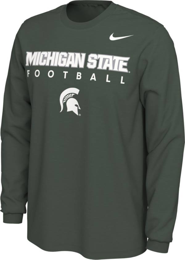 Nike Men's Michigan State Spartans Green Mantra Long Sleeve T-Shirt