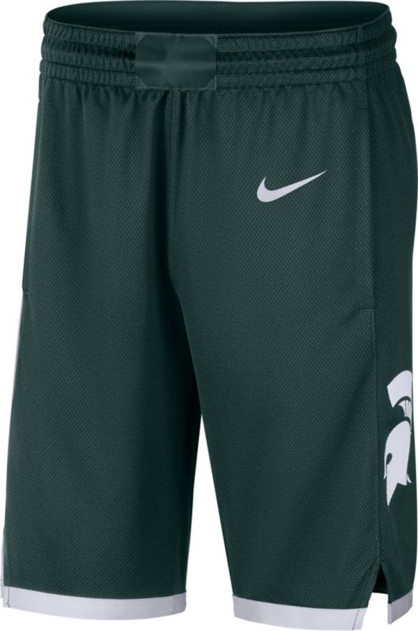 Nike Men's Michigan State Spartans Green Replica Basketball Shorts