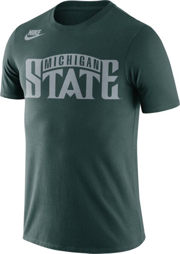 Nike Men's Michigan State Spartans Green Retro Cotton T-Shirt