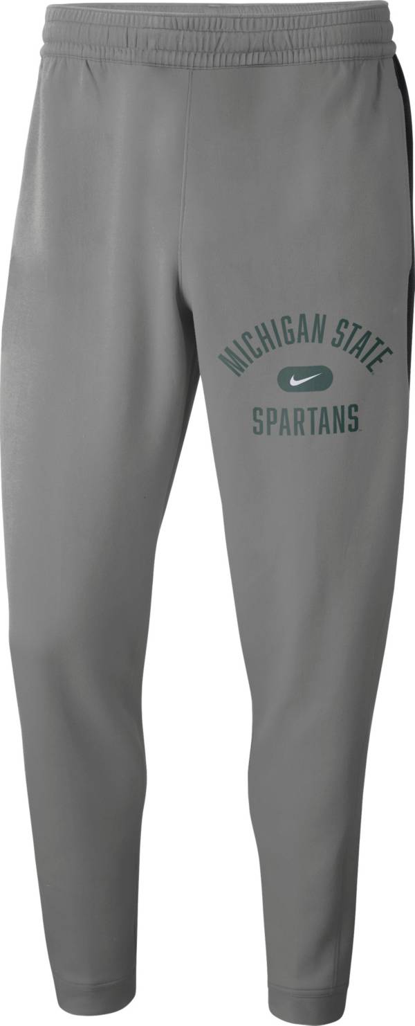 Nike Men's Michigan State Spartans Grey Spotlight Basketball Pants