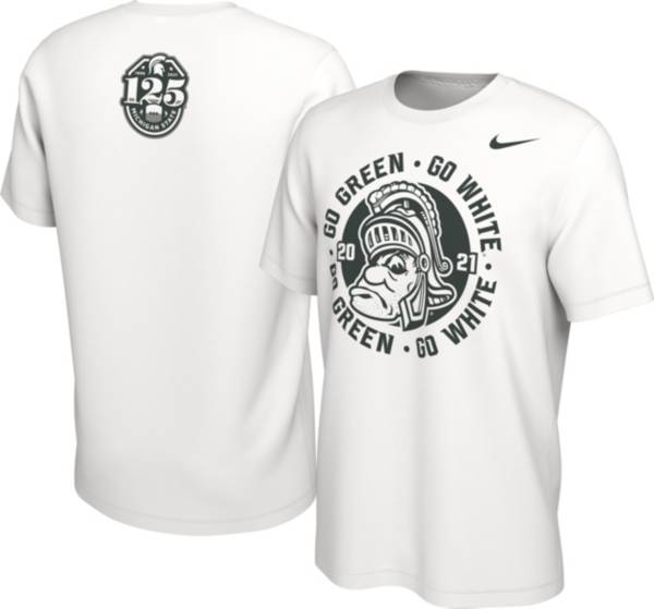 Nike Men's Michigan State Spartans 125th Football Season Anniversary White T-Shirt product image