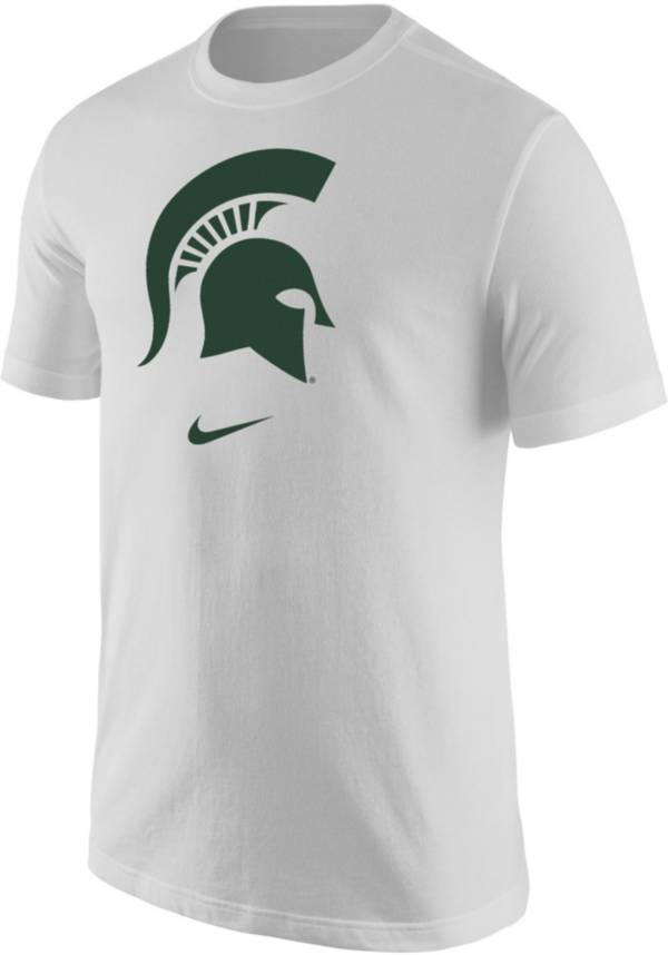 Nike Men's Michigan State Spartans Core Cotton Logo White T-Shirt