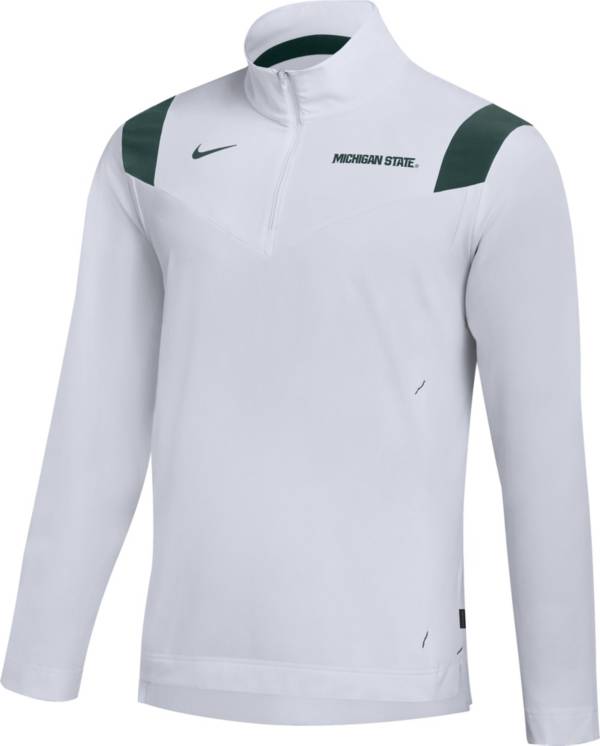 Nike Men's Michigan State Spartans Football Sideline Coach Lightweight White Jacket product image