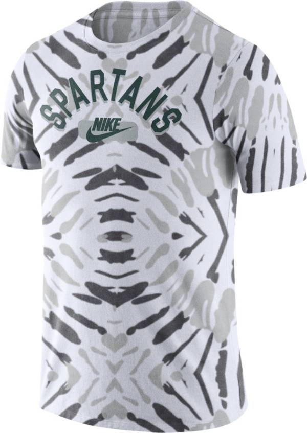 Nike Men's Michigan State Spartans White Tie-Dye Festival T-Shirt