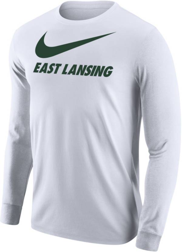 Nike Men's East Lansing City Long Sleeve White T-Shirt