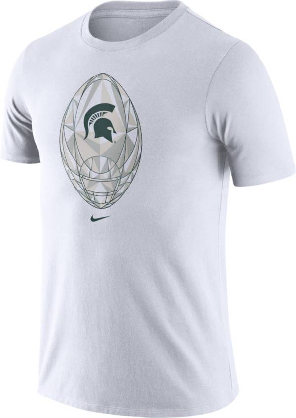 Nike Men's Michigan State Spartans White Legend Modern Football Icon T-Shirt