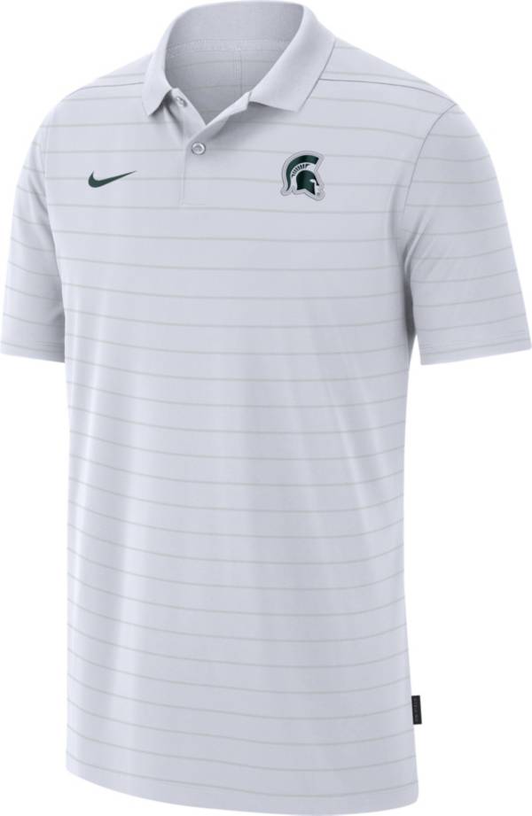 Nike Men's Michigan State Spartans Football Sideline Victory White Polo product image