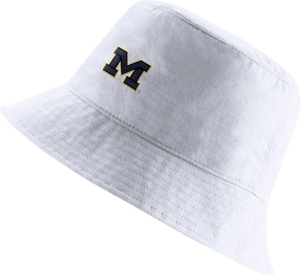 Nike Men's Michigan Wolverines Core Bucket White Hat