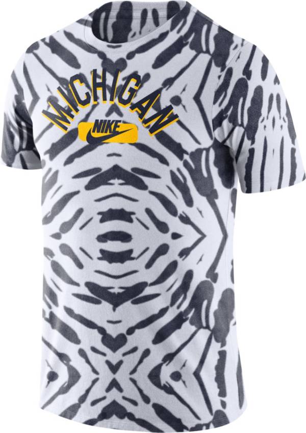 Nike Men's Michigan Wolverines White Tie-Dye Festival T-Shirt product image