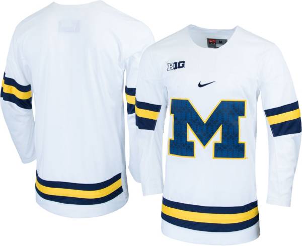 Nike Men's Michigan Wolverines White Replica Hockey Jersey