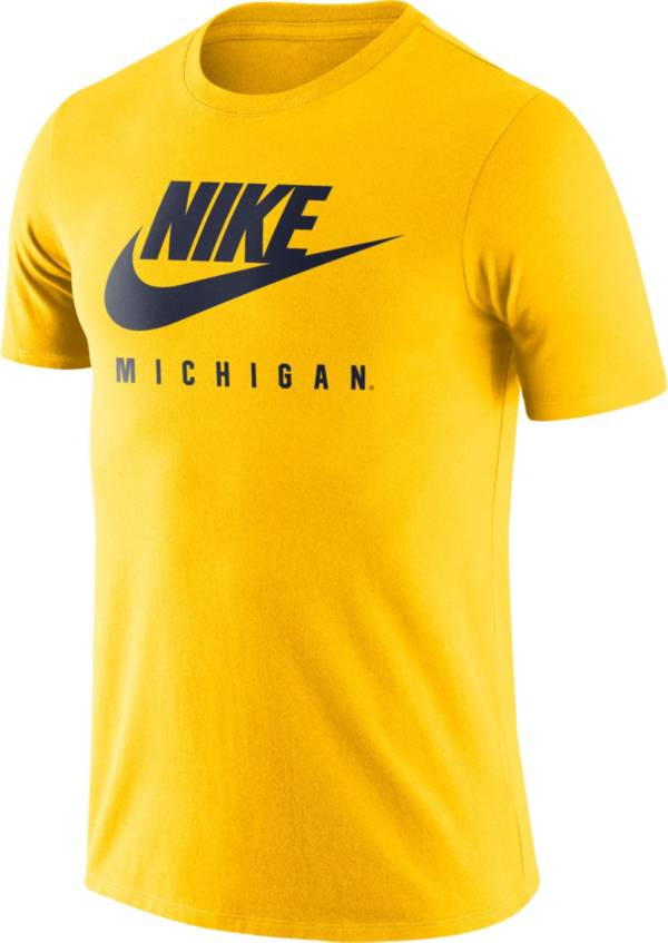 Nike Men's Michigan Wolverines Maize Futura T-Shirt