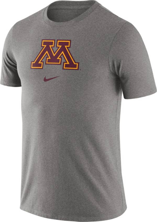 Nike Men's Minnesota Golden Gophers Grey Essential Logo T-Shirt