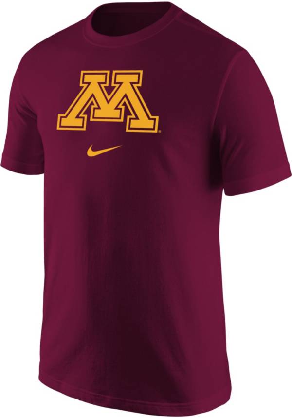 Nike Men's Minnesota Golden Gophers Maroon Core Cotton Logo T-Shirt