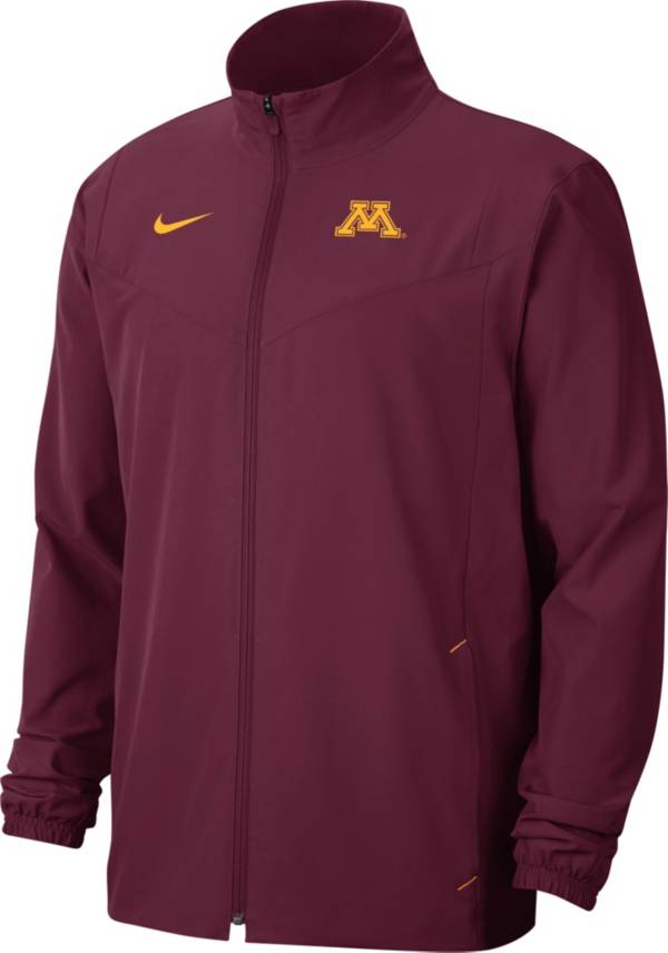 Nike Men's Minnesota Golden Gophers Maroon Football Sideline Woven Full-Zip Jacket