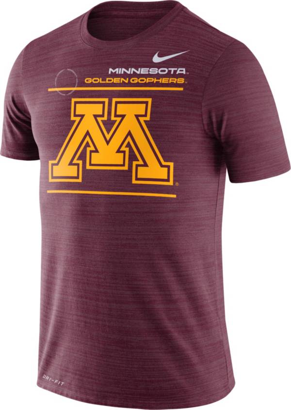 Nike Men's Minnesota Golden Gophers Maroon Dri-FIT Velocity Football Sideline T-Shirt