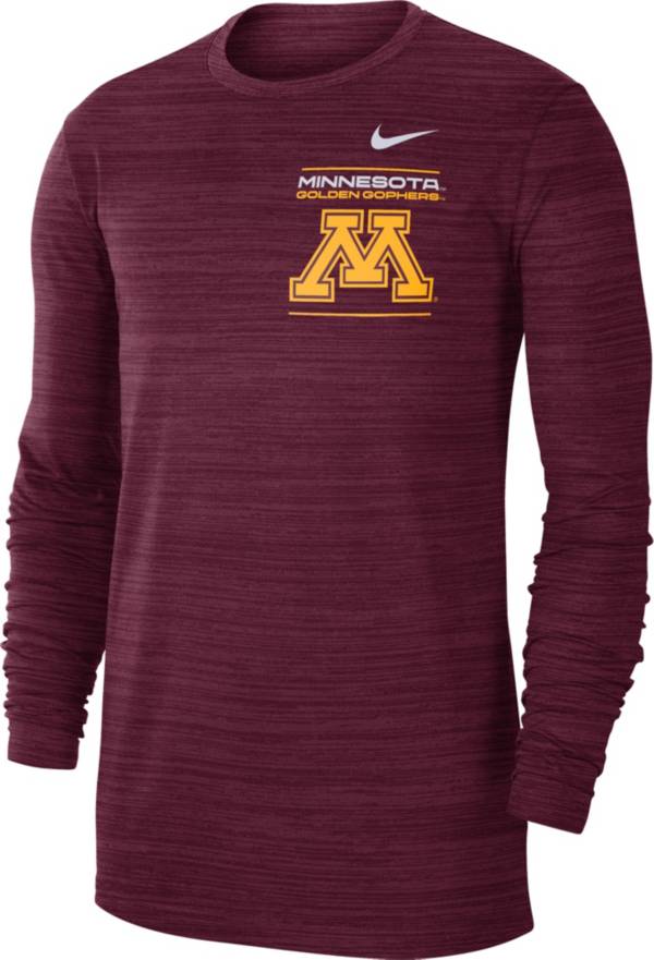Nike Men's Minnesota Golden Gophers Maroon Dri-FIT Velocity Football Sideline Long Sleeve T-Shirt