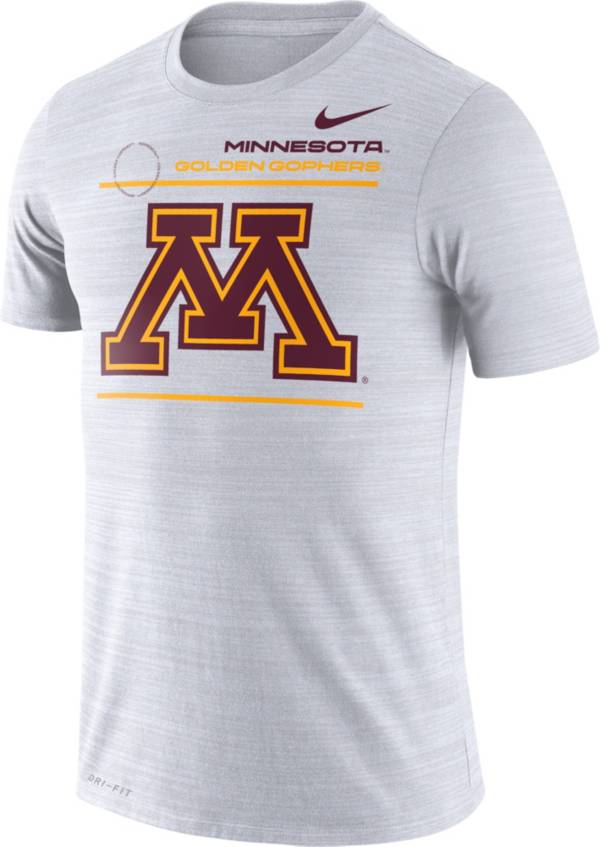 Nike Men's Minnesota Golden Gophers Dri-FIT Velocity Football Sideline White T-Shirt